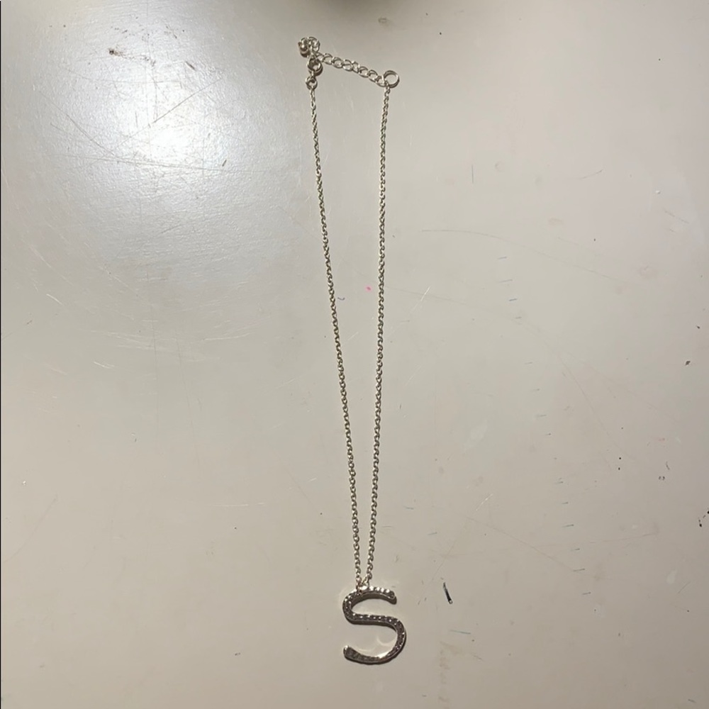 silver S necklace